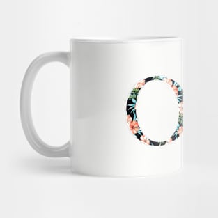 Omicron Floral Greek Letter Mug